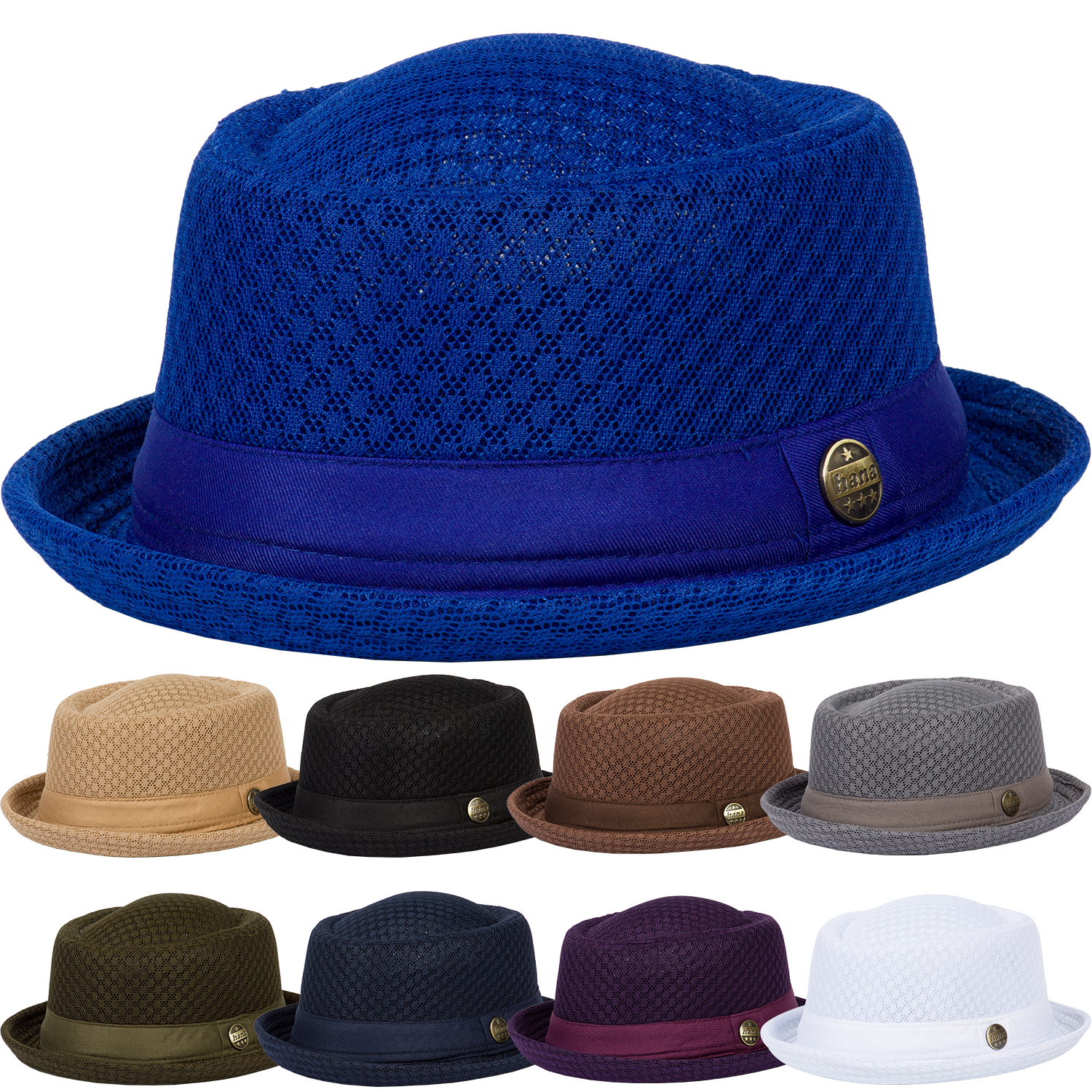 mesh fedora hat